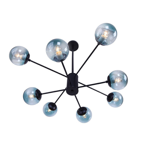 Modern 8 - Light Branching Bubble Blue Chandelier - Yiilighting