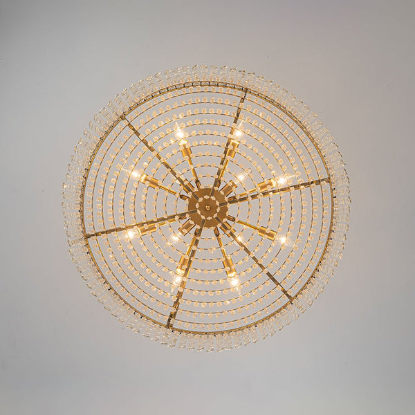 Modern 8 - Light Round Glass Crystal Chandelier - Yiilighting
