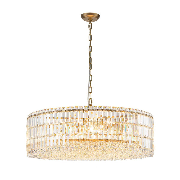 Modern 8 - Light Round Glass Crystal Chandelier - Yiilighting