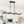 Modern 8 - Light Seeded Glass Linear Kitchen Island Chandelier - Yiilighting