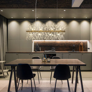 Modern 9/12 - Light Linear Dandelion LED Chandelier - Yiilighting