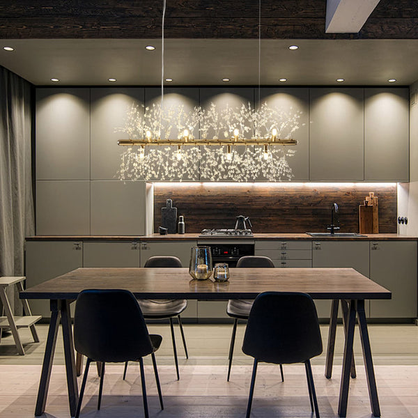 Modern 9/12 - Light Linear Dandelion LED Chandelier - Yiilighting