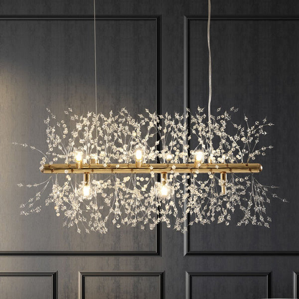 Modern 9/12 Light Linear Sputnik Firework Chandelier - Yiilighting