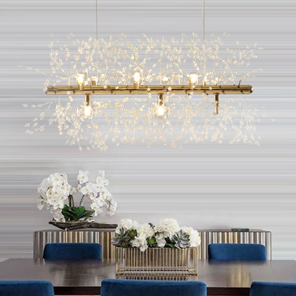 Modern 9/12 Light Linear Sputnik Firework Chandelier - Yiilighting