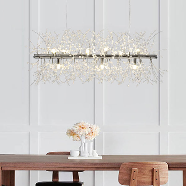 Modern 9/12 Light Linear Sputnik Firework Chandelier - Yiilighting