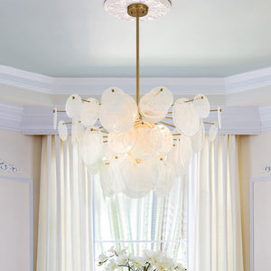 Modern 9/12 - Light Tiered Cloud Glass Chandelier - Yiilighting