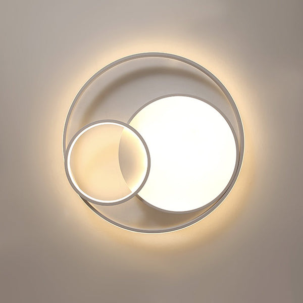 Modern Circular Rings LED Flush Mount Ceiling Light - Yiilighting