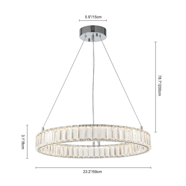 Modern Circular Round Dimmable LED Chandelier - Yiilighting