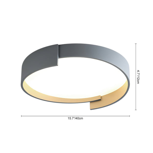 Modern Circular Round LED Flush Mount Ceiling Light - Yiilighting