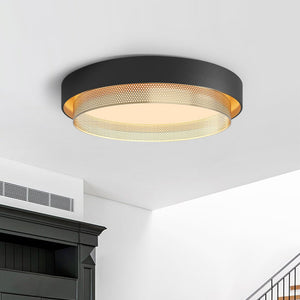 Modern Circular Round LED Hollow Flush Mount Ceiling Light - Yiilighting