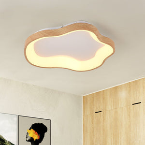 Modern Cloud Wood Grain LED Ceiling Light - Yiilighting