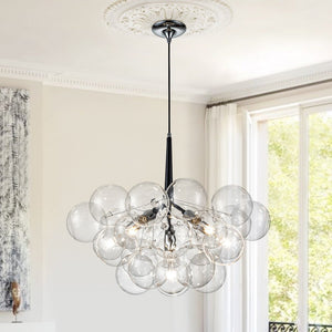 Modern Cluster Bubble Clear Glass Chandelier - Yiilighting