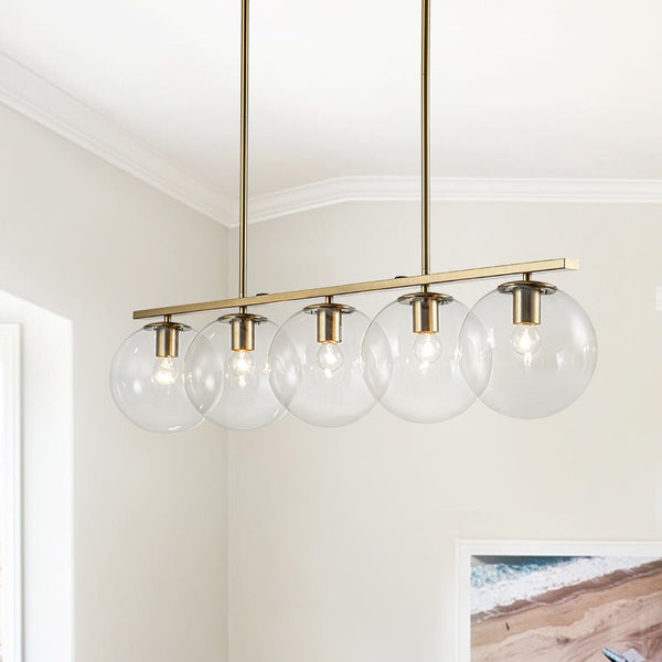 Modern Contemporary 5 Light Linear Pendant Lighting - Yiilighting