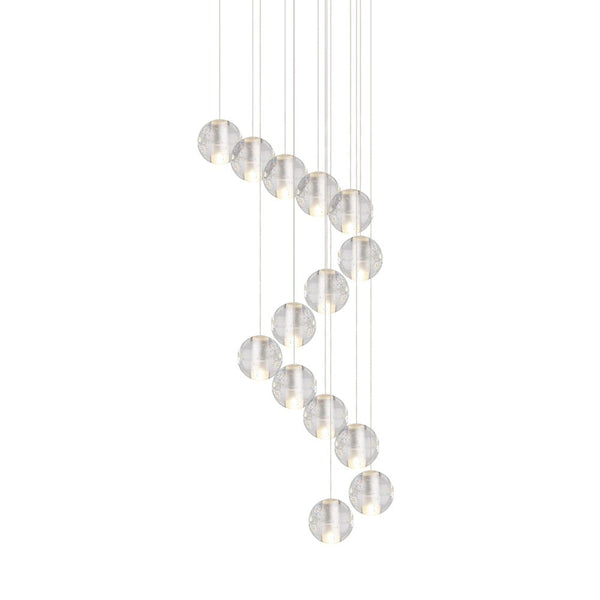 Modern Crystal Ball Staircase Pendant Light - Yiilighting