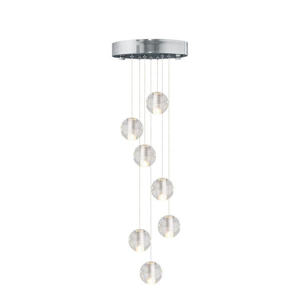 Modern Crystal Ball Staircase Pendant Light - Yiilighting