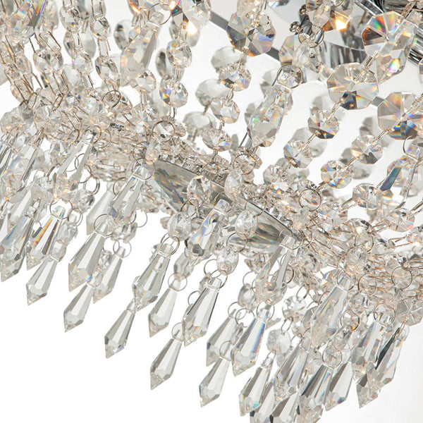 Modern Crystal Bowl Flush Mount Ceiling Light - Yiilighting