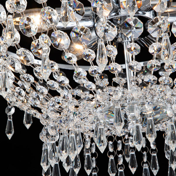 Modern Crystal Bowl Flush Mount Ceiling Light - Yiilighting