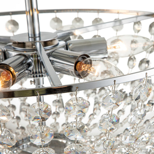 Modern Crystal Bowl Flush Mount Ceiling Light - Yiilighting