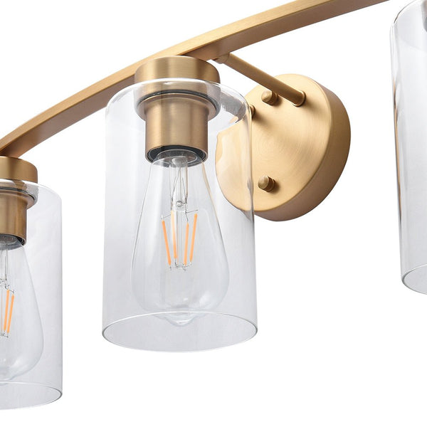 Modern Cylinder Clear Glass Bathroom Vanity Light - Yiilighting