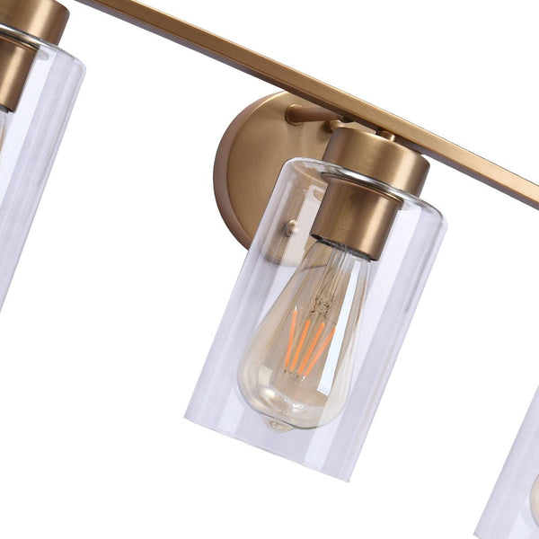 Modern Cylinder Clear Glass Bathroom Vanity Light - Yiilighting