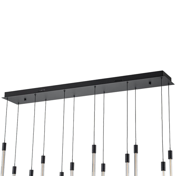 Modern Dimmable LED Black Linear Island Chandelier - Yiilighting