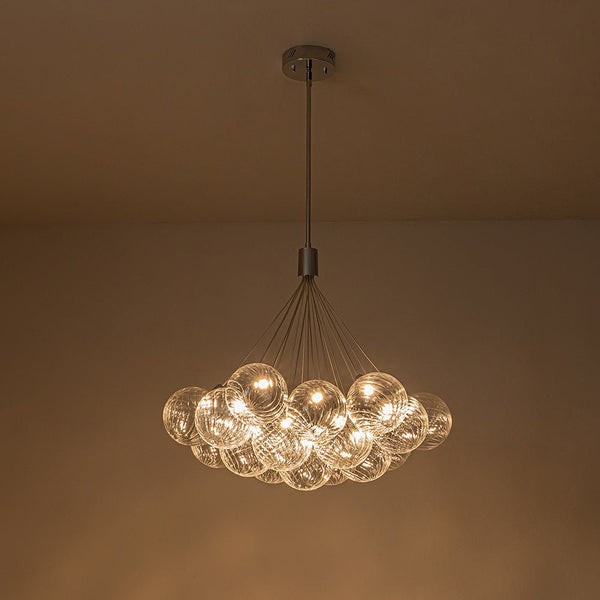 Modern Dimmable LED Cluster Glass Bubble Chandelier - Yiilighting