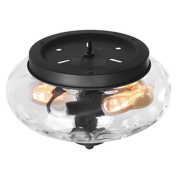 Modern Farmhouse Glass 2 - Light Flush Mount Ceiling Light - Yiilighting