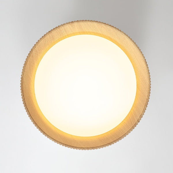 Modern Fluted Ribbed Round LED Flush Mount Ceiling Light - Yiilighting