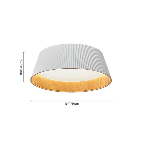 Modern Fluted Ribbed Round LED Flush Mount Ceiling Light - Yiilighting