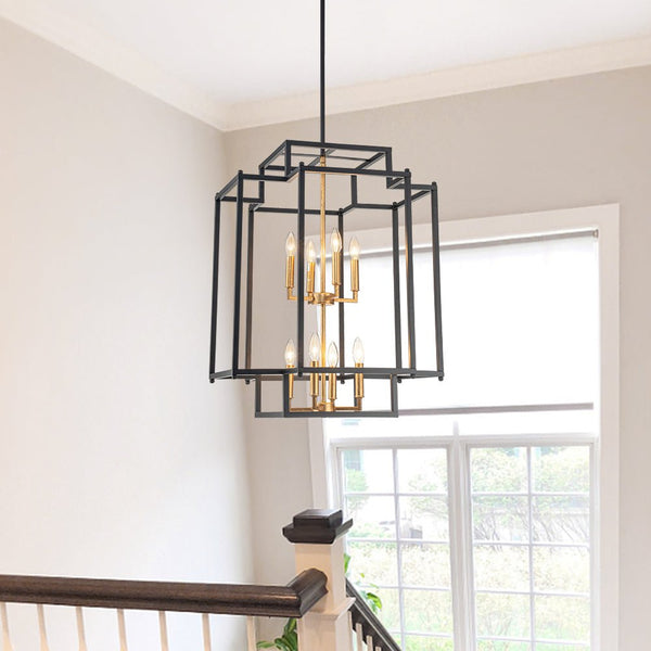 Modern Geometric Sector Cage Pendant Light - Yiilighting