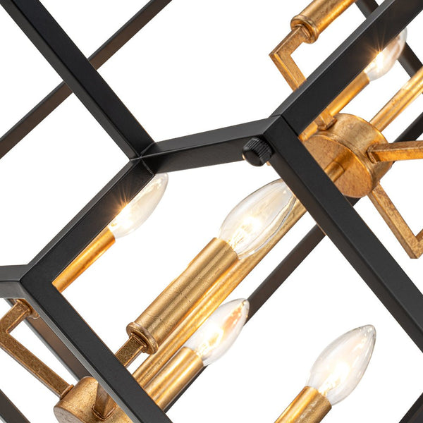 Modern Geometric Sector Cage Pendant Light - Yiilighting