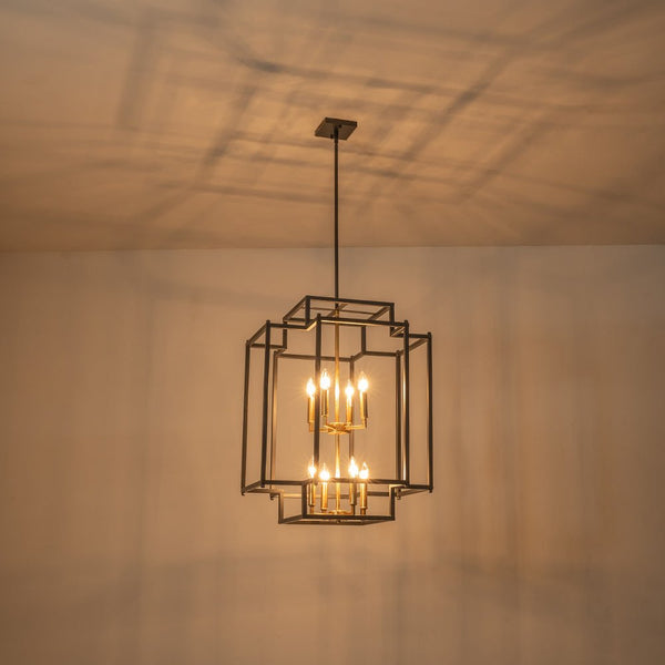 Modern Geometric Sector Cage Pendant Light - Yiilighting