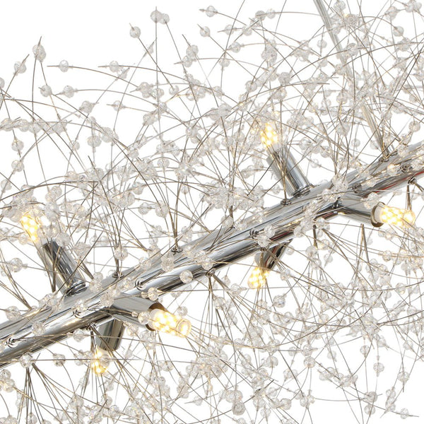 Modern Glam 15 - Light Starburst Dandelion Crystal Glass Linear Chandelier - Yiilighting