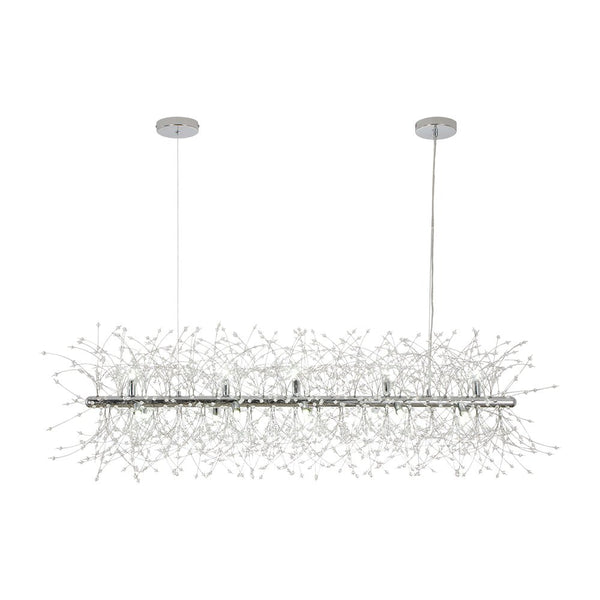 Modern Glam 15 - Light Starburst Dandelion Crystal Glass Linear Chandelier - Yiilighting