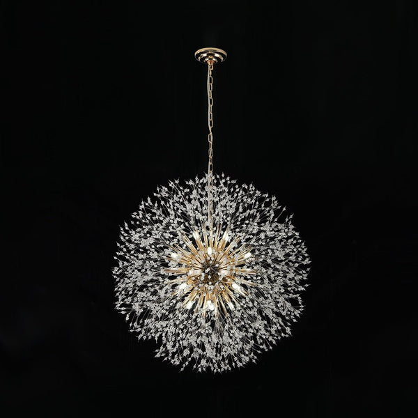 Modern Glam 16 - Light Starburst Dandelion Crystal Glass Chandelier - Yiilighting
