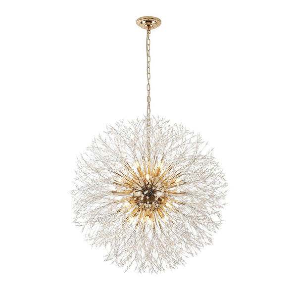 Modern Glam 16 - Light Starburst Dandelion Crystal Glass Chandelier - Yiilighting