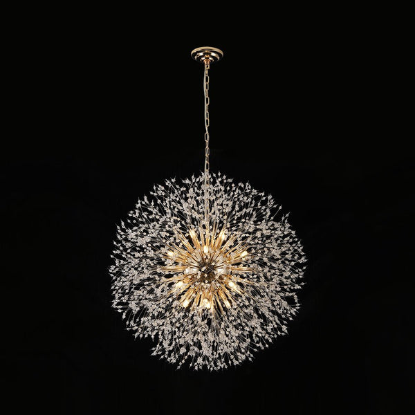 Modern Glam 16 - Light Starburst Dandelion Crystal Glass Chandelier - Yiilighting