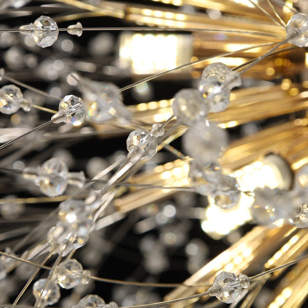Modern Glam 16 - Light Starburst Dandelion Crystal Glass Chandelier - Yiilighting