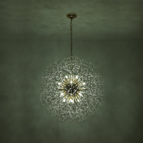 Modern Glam 16 - Light Starburst Dandelion Crystal Glass Chandelier - Yiilighting