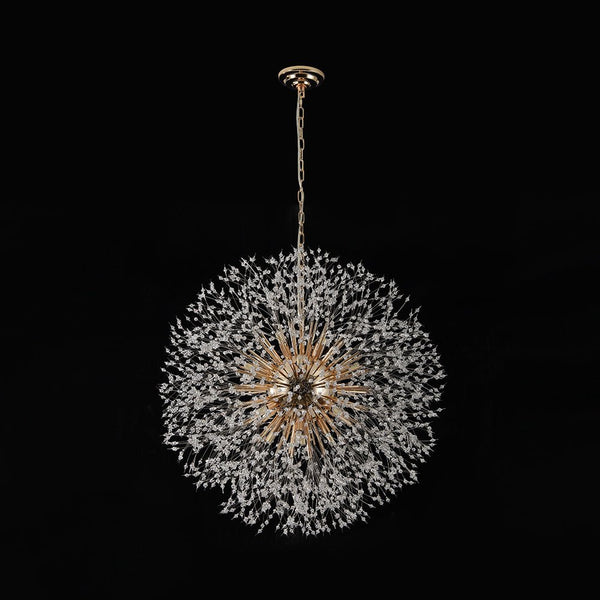 Modern Glam 16 - Light Starburst Dandelion Crystal Glass Chandelier - Yiilighting