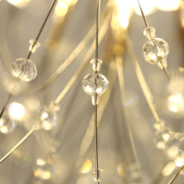 Modern Glam 16 - Light Starburst Dandelion Crystal Glass Chandelier - Yiilighting