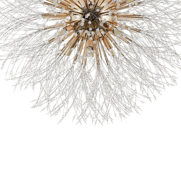 Modern Glam 16 - Light Starburst Dandelion Crystal Glass Chandelier - Yiilighting