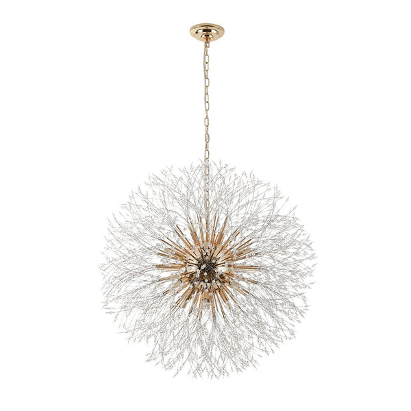 Modern Glam 16 - Light Starburst Dandelion Crystal Glass Chandelier - Yiilighting