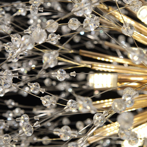 Modern Glam 16 - Light Starburst Dandelion Crystal Glass Chandelier - Yiilighting