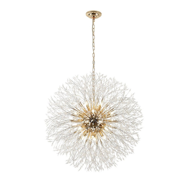Modern Glam 16 - Light Starburst Dandelion Crystal Glass Chandelier - Yiilighting