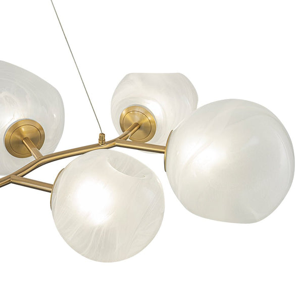 Modern Glam 8-Light Cloud Glass Chandelier - Yiilighting