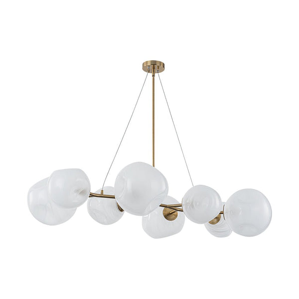 Modern Glam 8-Light Cloud Glass Chandelier - Yiilighting