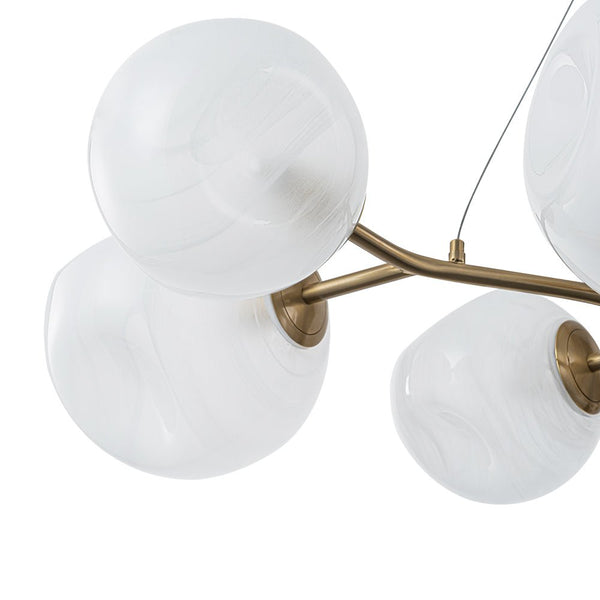 Modern Glam 8-Light Cloud Glass Chandelier - Yiilighting