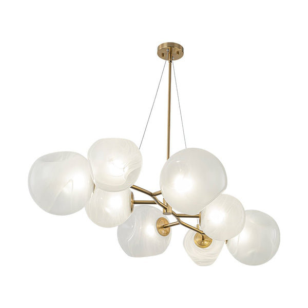 Modern Glam 8-Light Cloud Glass Chandelier - Yiilighting