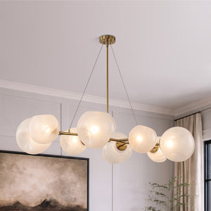 Modern Glam 8-Light Cloud Glass Chandelier - Yiilighting